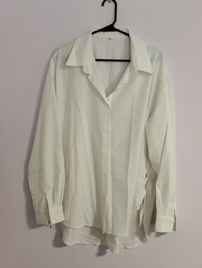 Shein Classic White Button-Up Blouse